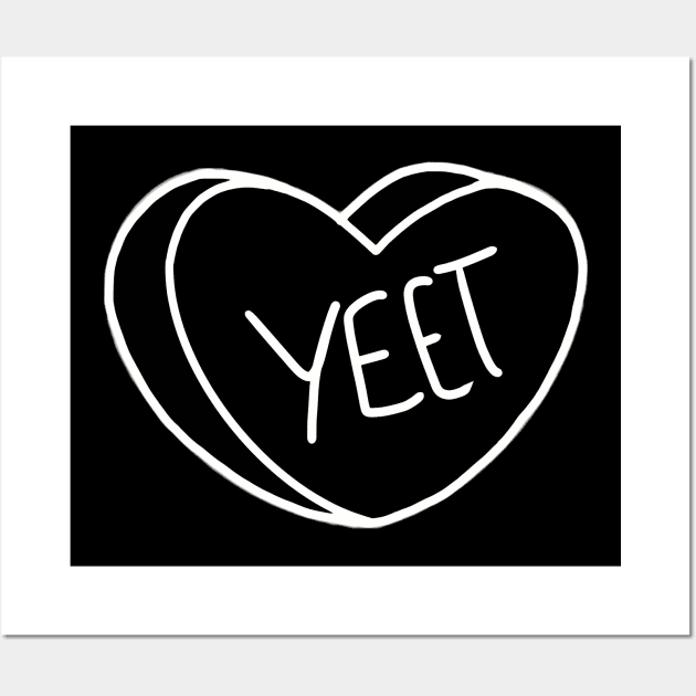 Yeet Black and White Heart Wall Art by ROLLIE MC SCROLLIE